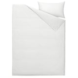 BJÖRKAL Duvet cover and pillowcase, white, 150x200/50x80 cm