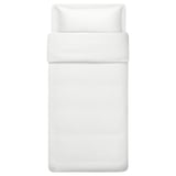 BJÖRKAL Duvet cover and pillowcase, white, 150x200/50x80 cm