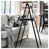 BJÖRKÅSEN Folding table, black, 59x35 cm