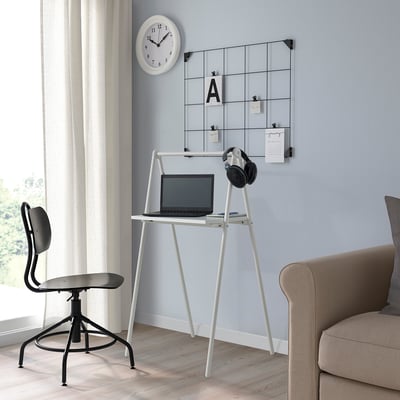 BJÖRKÅSEN Folding table, white, 59x35 cm