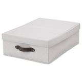BLÄDDRARE Box with lid, grey/patterned, 35x50x15 cm