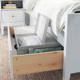 BLÄDDRARE Box with lid, grey/patterned, 35x50x15 cm