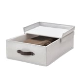 BLÄDDRARE Box with lid, grey/patterned, 35x50x15 cm