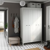 BLÄDDRARE Box with lid, grey/patterned, 35x50x30 cm