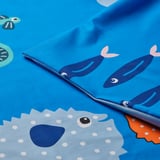 BLÅVINGAD Duvet cover and pillowcase, ocean animals pattern/multicolour, 150x200/50x80 cm