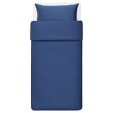 BLODNÄVA Duvet cover and pillowcase, dark blue, 150x200/50x80 cm