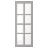 BODBYN Glass door, grey, 40x100 cm
