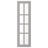 BODBYN Glass door, grey, 30x100 cm
