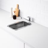 BOHOLMEN Inset sink, 1 bowl, stainless steel, 47x30 cm