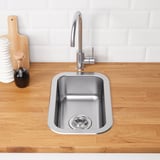 BOHOLMEN Single-bowl inset sink, stainless steel, 47x30 cm