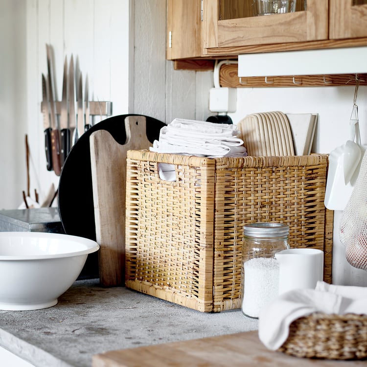 Buy BRANAS Basket, Rattan, 32x34x32 cm Online Qatar IKEA