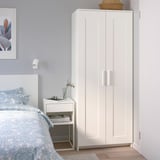 BRIMNES Bedroom furniture, set of 3, white, 140x200 cm