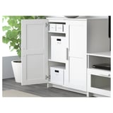 BRIMNES / BURHULT TV storage combination, white, 338x41x190 cm