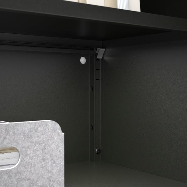 BROR Cabinet with 2 doors, black, 76x40x66 cm
