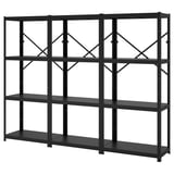BROR Shelving unit, black, 254x40x190 cm