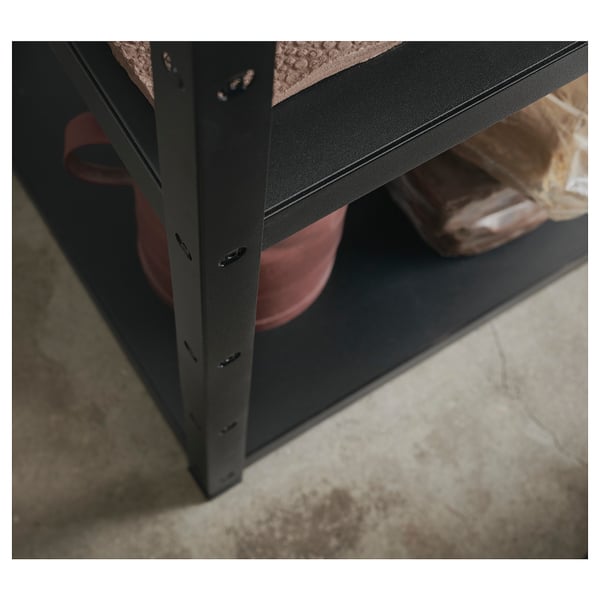 BROR Shelving unit with cabinets, black, 170x40x190 cm