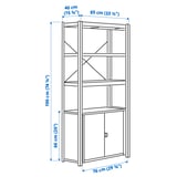 BROR Shelving unit with cabinets, black, 170x40x190 cm