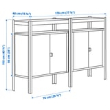 BROR Shelving unit with cabinets, black, 170x40x110 cm