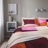 BRUNKRISSLA Duvet cover and 2 pillowcases, pink, 240x220/50x80 cm