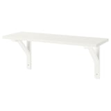 BURHULT / SANDSHULT Wall shelf, white/white stained aspen, 59x20 cm