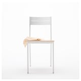BUSLÄTT Chair, white/pine