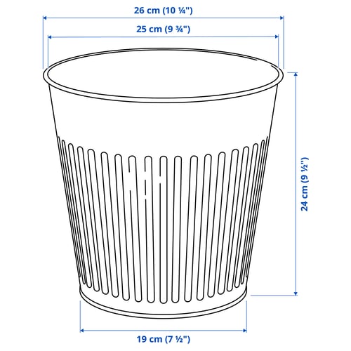 Illustration with measurements for the product: CITRONMELISS.
