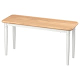 DANDERYD Bench, oak veneer/white, 90x35 cm