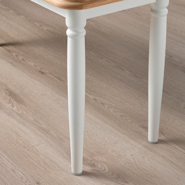 DANDERYD Bench, oak veneer/white, 90x35 cm