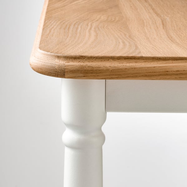DANDERYD Bench, oak veneer/white, 90x35 cm