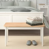DANDERYD Bench, oak veneer/white, 90x35 cm