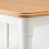 DANDERYD / INGOLF Table with 2 chairs and bench, oak veneer white/white, 130x80 cm