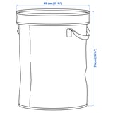 DIMPA Sorting bag with lid, light grey-beige, 50 l