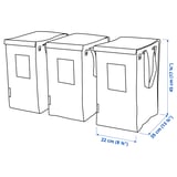 DIMPA Waste sorting bag, white/dark grey/light grey, 22x35x45 cm/35 l