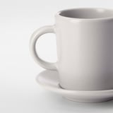 DINERA Espresso cup and saucer, beige, 9 cl
