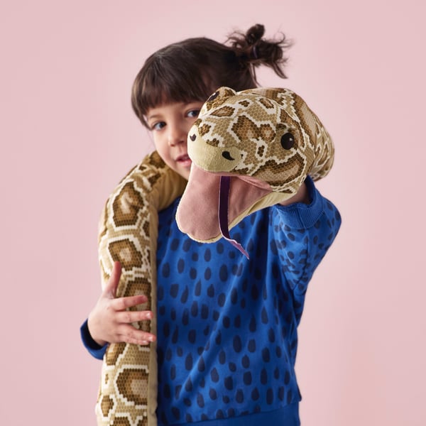 DJUNGELSKOG Glove puppet, snake/burmese python