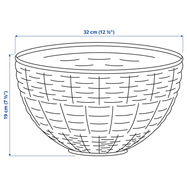 DJURTRÄNARE Basket, white/black/blue, 32x19 cm