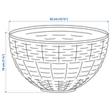 DJURTRÄNARE Basket, white/black/blue, 32x19 cm