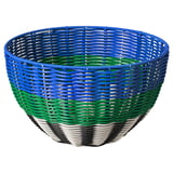 DJURTRÄNARE Basket, white/black/blue, 32x19 cm