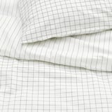 DOFTAKLEJA Duvet cover and pillowcase, white/anthracite, 150x200/50x80 cm
