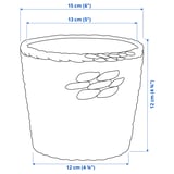 DRUVFLÄDER Plant pot, water hyacinth/grey, 12 cm