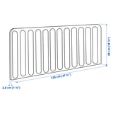 EILIF Screen for desk, grey, 120x48 cm
