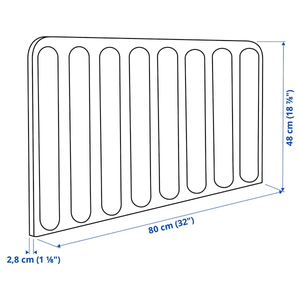 EILIF Screen for desk, grey, 80x48 cm