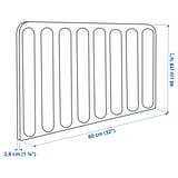 EILIF Screen for desk, grey, 80x48 cm
