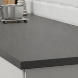 EKBACKEN Worktop, concrete effect/laminate, 186x2.8 cm