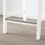 EKEDALEN Bar stool with backrest, white/Orrsta light grey, 75 cm