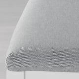 EKEDALEN Bar stool with backrest, white/Orrsta light grey, 75 cm