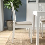 EKEDALEN Chair, white/Hakebo beige