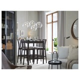 EKEDALEN / EKEDALEN Bar table and 4 bar stools, dark brown/Orrsta light grey, 120 cm