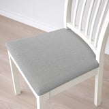 EKEDALEN / EKEDALEN Table and 6 chairs, white/Hakebo beige, 180/240 cm
