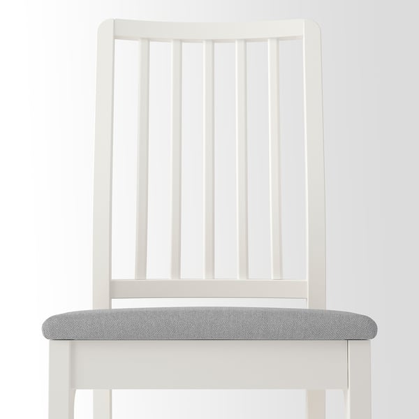EKEDALEN / EKEDALEN Table and 6 chairs, white/Hakebo beige, 180/240 cm